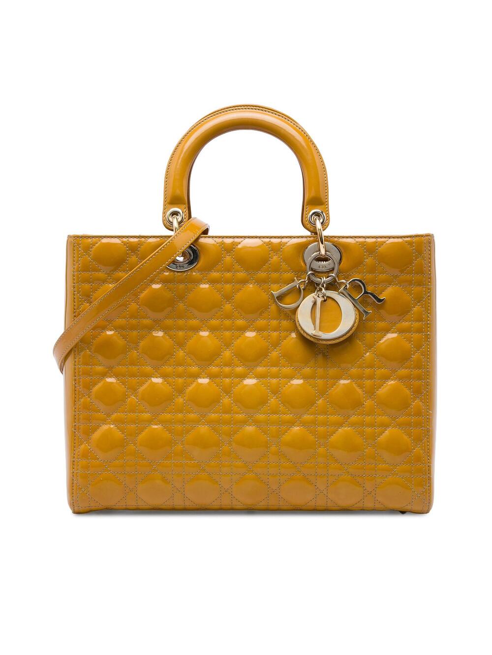 Dior Large Patent Cannage Lady Pre- #360017D12B